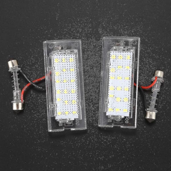 Par felfria LED-nummerskyltslampor för X5 E53 X3 E83 03-10