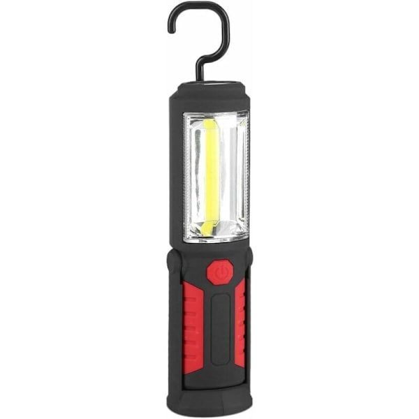 Ladattava LED-työvalo magneettisella LED-taskulampulla 2200mAh COB LED 650lm 3W autokorjaamoon, työpajaan, retkeilyyn, tee-se-itse-töihin (punainen) Punainen