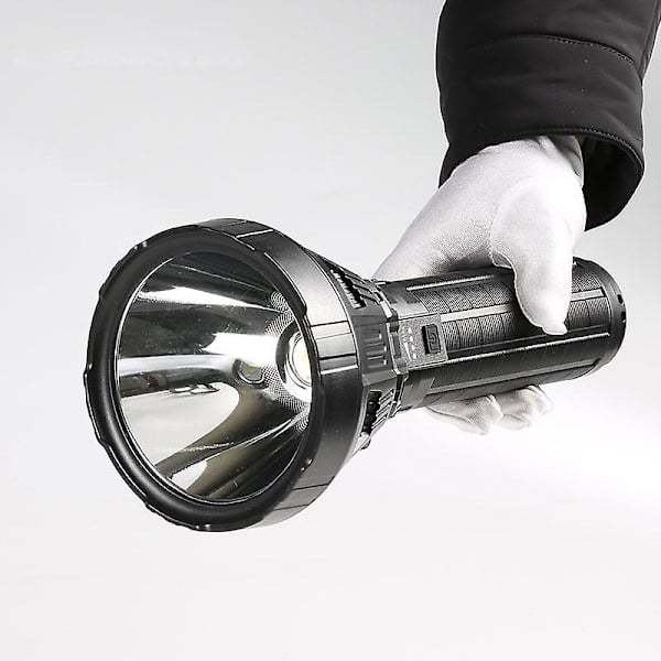 Ljusstarkaste ficklampa 2100 lumen, LED-ficklampa, uppladdningsbar kraftfull ficklampa med lång räckvidd upp till 1350 meter