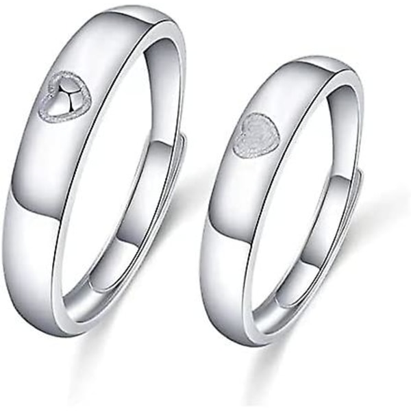 Män Kvinnor Par Ringar Eternity Engagement Bröllop Justerbara Anniversary Ring Strips
