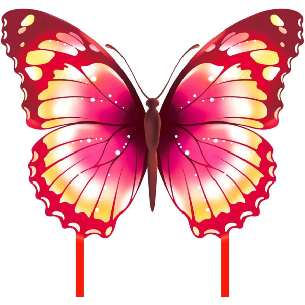 Kite Butterfly Kite för barn och vuxna (rosa)