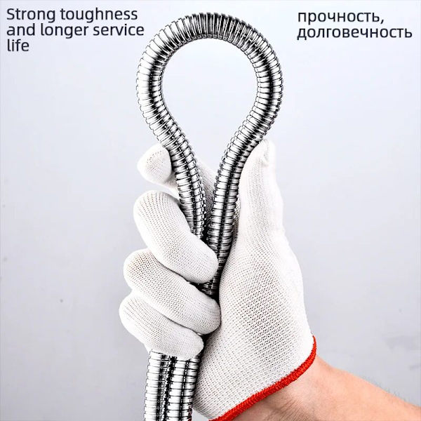 Rostfri flexibel duschslang Lång badrum duschslang förlängningsslang Dra slang Badrumstillbehör 1 st (1,5 m)