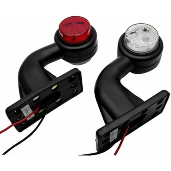 2-pak 6 LED sidemarkeringslys 12V 6 LED gummi sidemarkeringslys til trailer lastbil varevogn