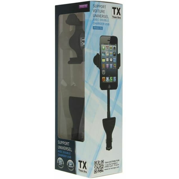 Smartphoneholder og cigarettænderoplader??t GM Sort