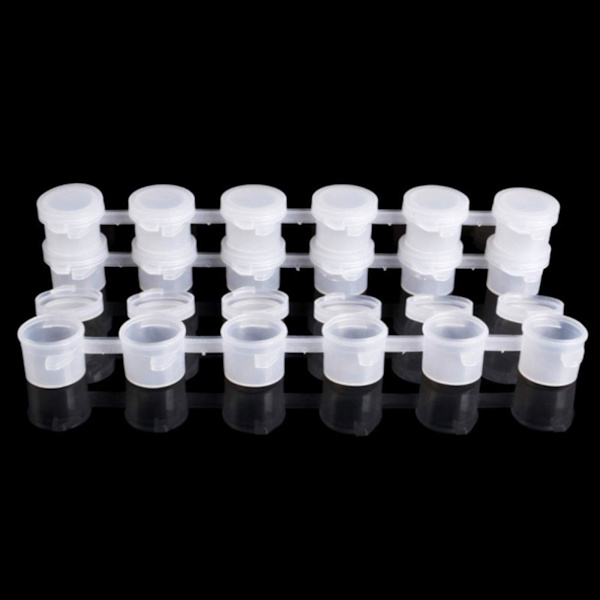 10 set 6-delad mini 3ml tom pigmentlåda, förvaringsbehållare målningskonst hantverksmaterial, pärlor för arrangör