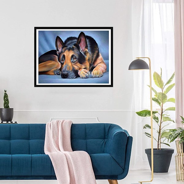 DIY 5D Timanttimaalaus Numeroiden Mukaan Sarjat Koira, Timanttitaide Eläin Kristalli Kirjonta Ristinommel Taidekäsityö Seinätarra Koriste Seinäkoriste 12x1