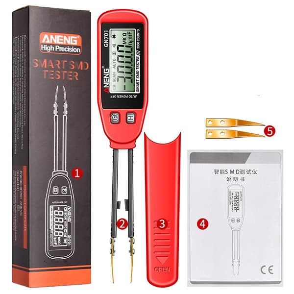 Smd Tester Meter Resistans Kapacitans Multimeter Auto Range Komponent Tester Yo