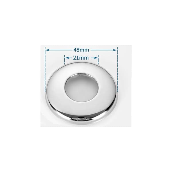 21mm Klämma Krom Stål Ventilhålsskydd Kranrosett 7mm Storlek (10st)