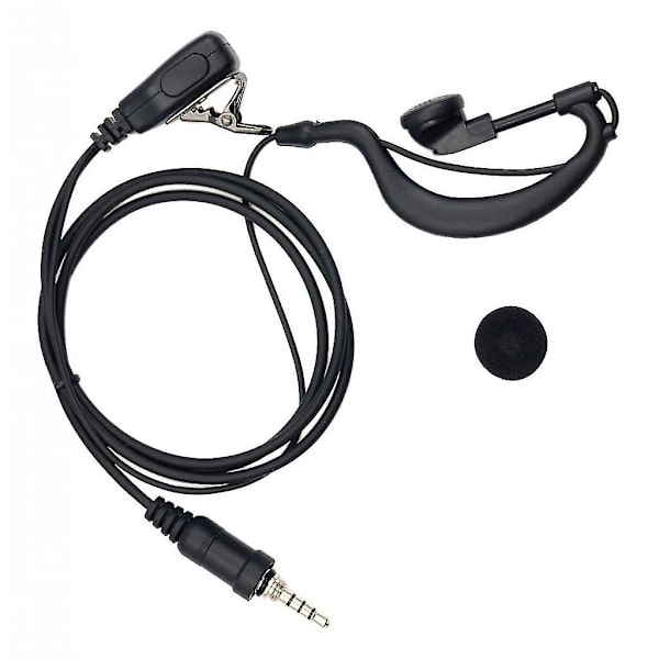 G-formad öronkrok mikrofon öronmussla headset för Yaesu radio Vx-6r 1 stift