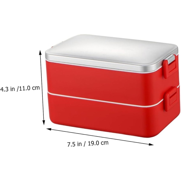 Box Dubbellagers isolerad matlåda bento matlåda barns behållare i rostfritt stål lunchställ