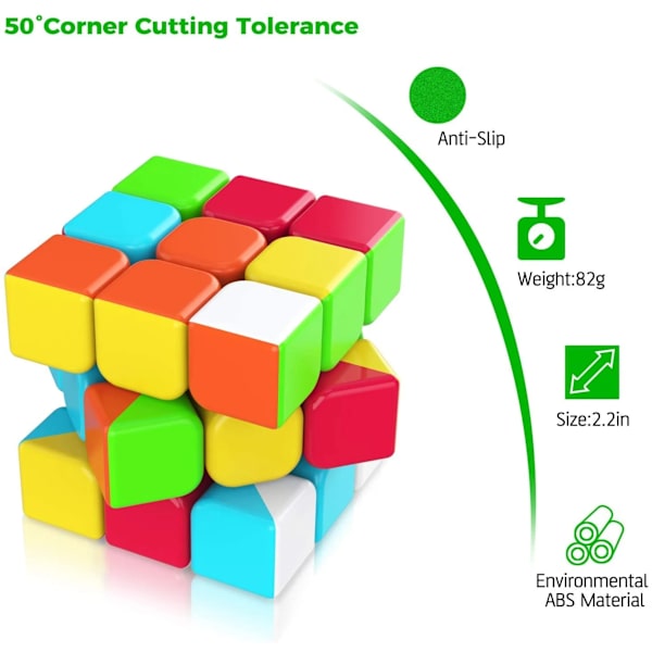 3x3x3 Speed Rubiks kub med justerbara rotationsegenskaper