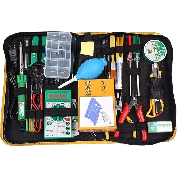 Værktøjstaske Organiser opbevaringstaske og dele - Multifunktionel og praktisk - Bærbar elektrikeropbevaringspose (stor)