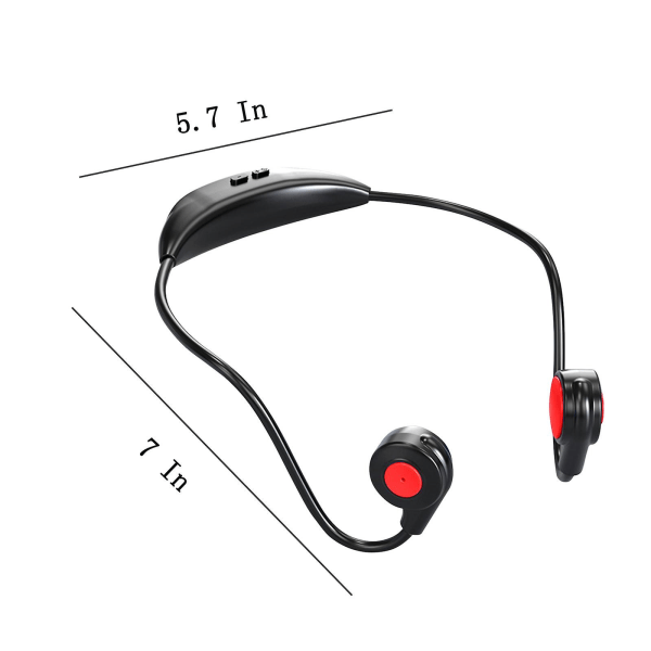 Nya Benledning Bluetooth Hörlurar Nya Riktiga Stereo Öron Hörlurar Fitness Löpning Sport Hörlurar 14.5x12.6x4.3cm Röd