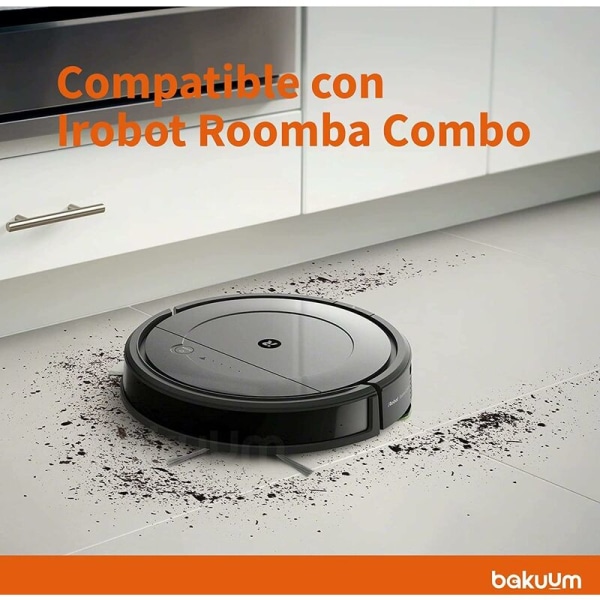 2-pak hovedrulle, mellembørste til iRobot Roomba Combo R1138 / R111840 og robotstøvsugertilbehør