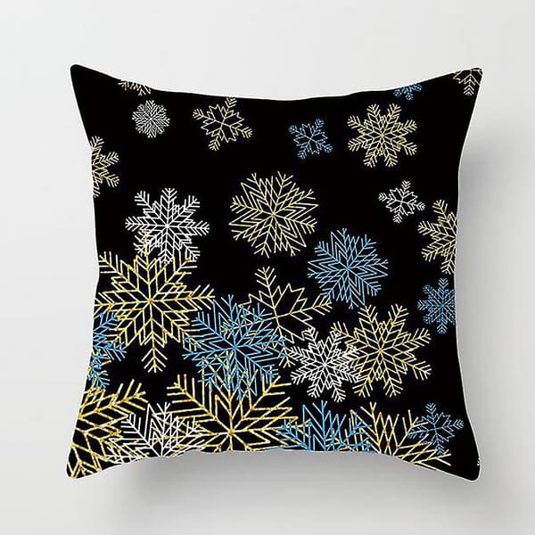 Julkuddeöverdrag med glitter, polyester, soffkudde, hemdekoration, 1 st