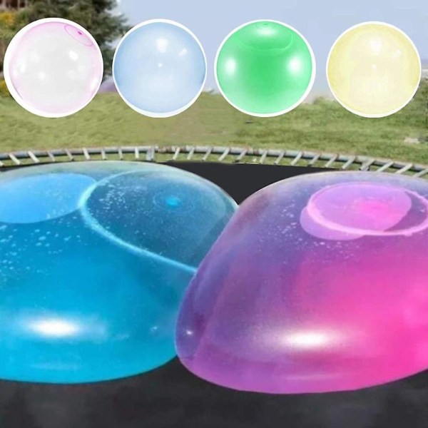 120 cm stor bubbelboll Magic bubbelbollar Transparent studsballong Uppblåsbar vattenboll Strandträdgårdsboll SoftYellow