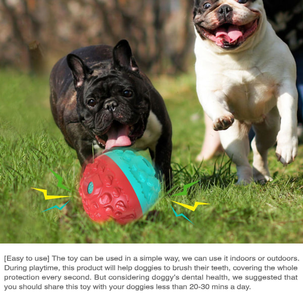 Koiran pallolelu Tpr + Abs Turvallinen myrkytön Super kestävä punainen ja sininen myrkytön Bpa-vapaa lemmikkitarvike musta ja keltainen