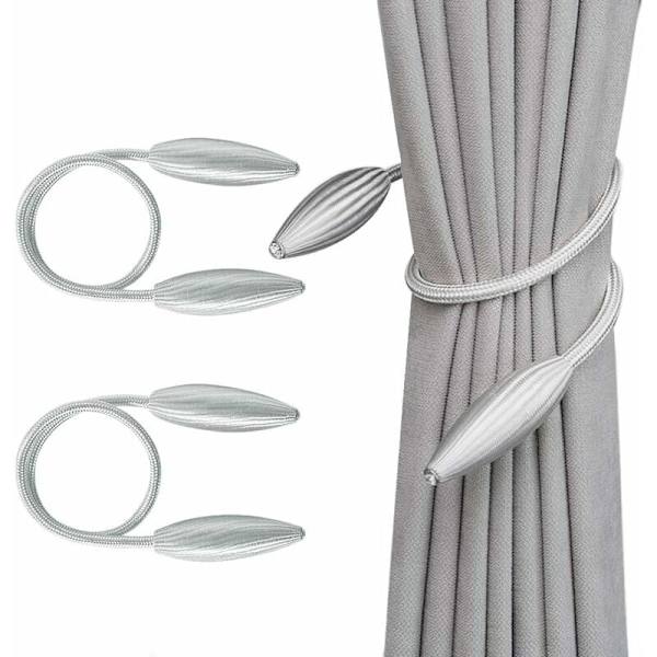 Set med 2 Triomphe dekorativa gardinupphängningar - 53 cm - Kreativa - För fönster, hem, kök - Silvergrå