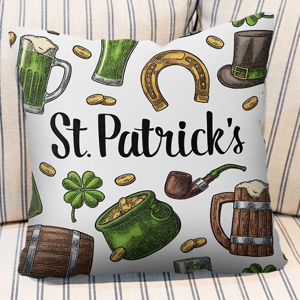 St. Patrick's Day Kuddeöverdrag för Hemmet - 'Survived Family' 