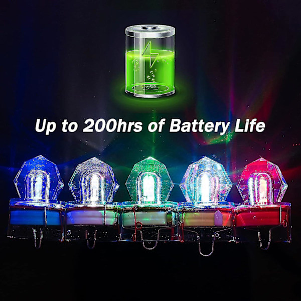 5 st Led Deep Drop Lights, Diamond Fiske Ljus Vatten Aktivera Led Ljusa Fiskebeten Deep Drop Rig Fiske Flashers（Blå）