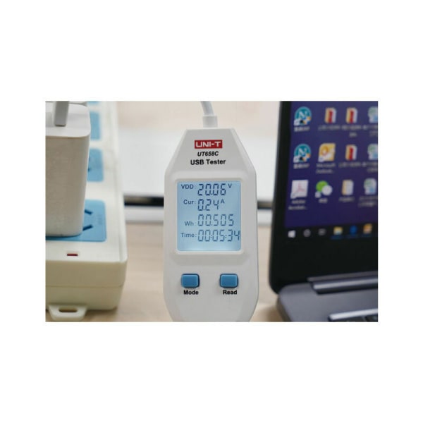 Digital USB-effektmätare Voltmeter Amperemätare Kapacitansmätare (UT658C)