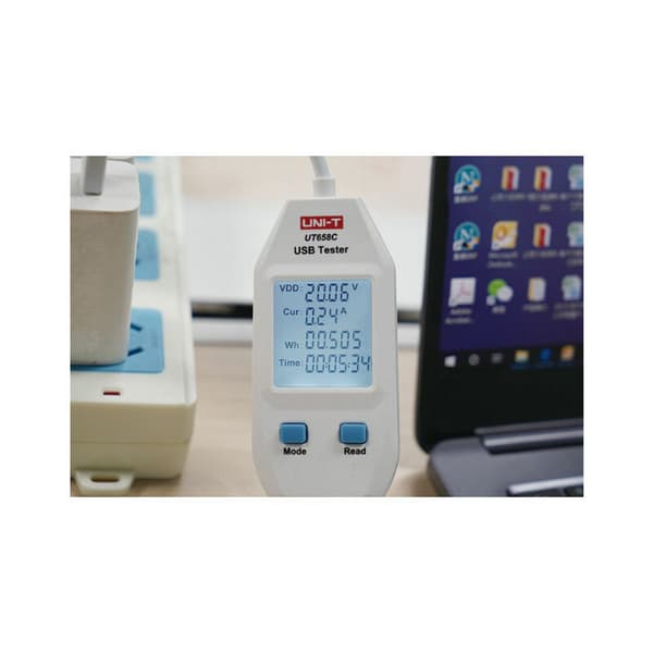 USB LCD-testare Voltmeter Amperemeter Digital effektkapacitetstestare (UT658C)