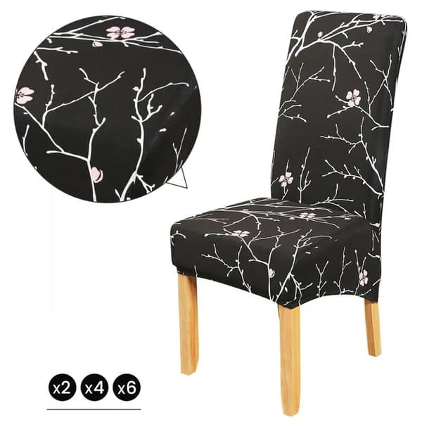Set med 4 universella stretchiga stolsöverdrag