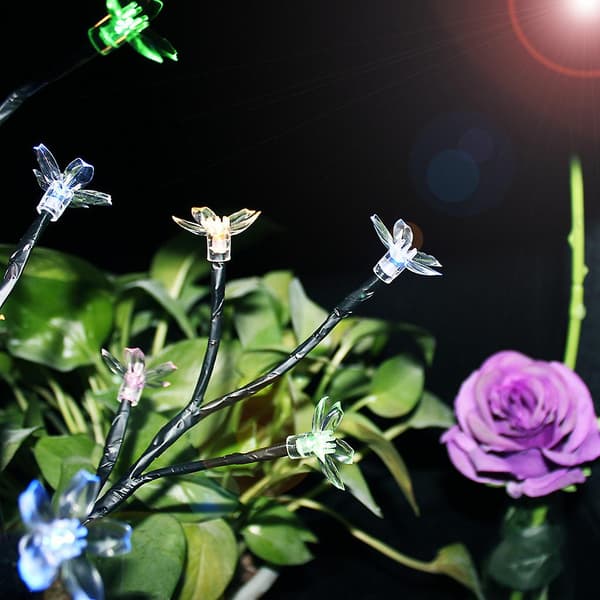 85 cm Solarlykta LED Utomhus Trädgårdslampa 2 st Vit