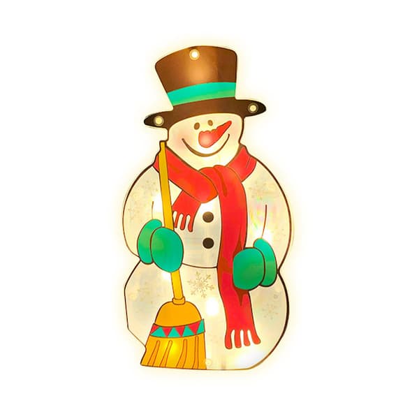 Jul Snögubbe Ljus Och Skuggversion