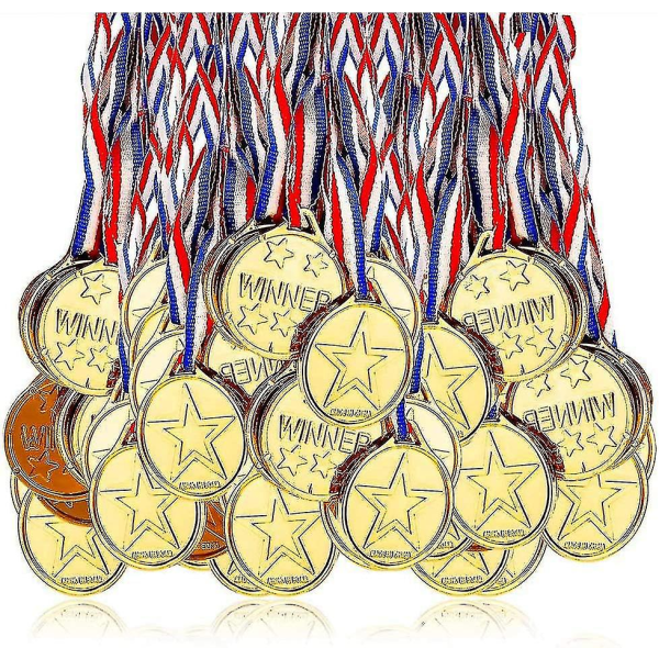 Medaljer, 24 st guldmedaljer för barnfest, barnbelöning