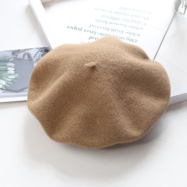 Wekity Hatt Dam Vinterbasker, Ullbasker, Varm Hatt Ullstickad Hatt, kamel