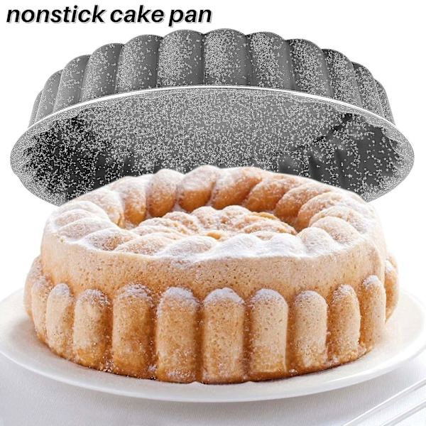 Charlotte Cake , 4-lagers non-stick beläggning, aluminium Charlotte Cake Form Quick Release Bakeware, 9