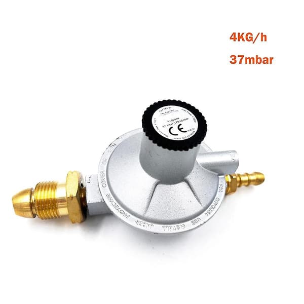 Propan Gasregulator 37mbar BBQ Camping Husvagn VVS 4kg/h Lågtrycksreduceringsventil