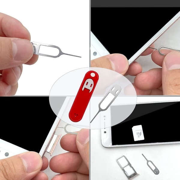 2 X Sim Pin Telefonhållare Öppnare Sim Pin Ersättningsfack Spåröppning