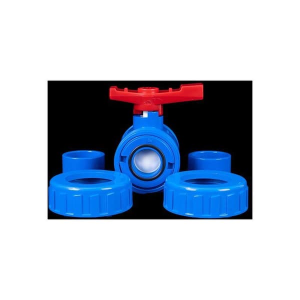 PVC-kugleventil 2-vejs opløsningsmiddelsvejsning (lim) og BSP (gevind) til vandforsyningsrørfitting, DN25(32mm)