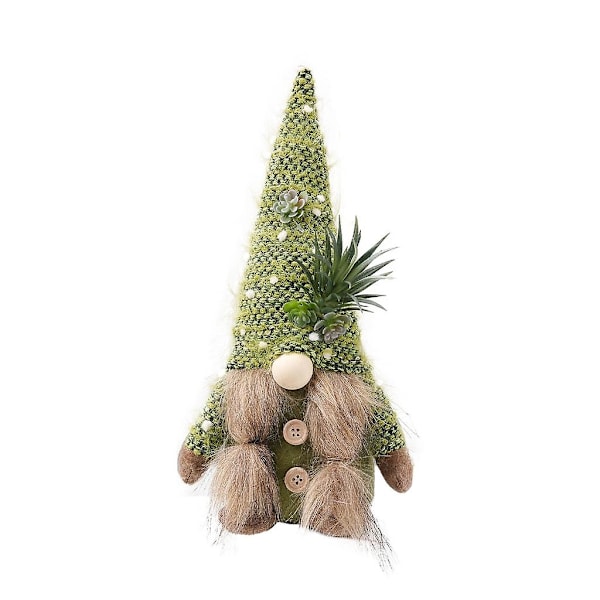 Succulenta gnomar vårgröna växtgnomar skandinaviska svenska tomtar dvärg (damer)