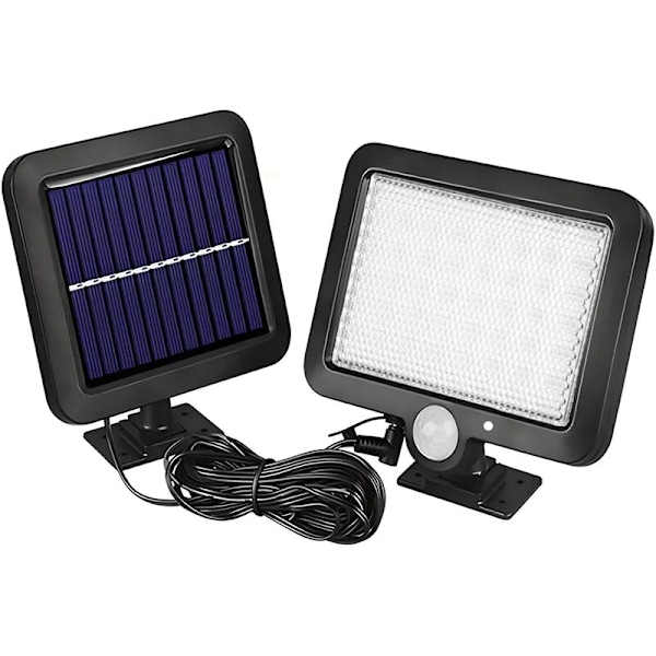 Udendørs solcellelamper med bevægelsessensor 56 COB LED solcellelamper udendørs projektør 120° IP65 vandtæt superlys stærk udendørs solcelle væglampe Retoo