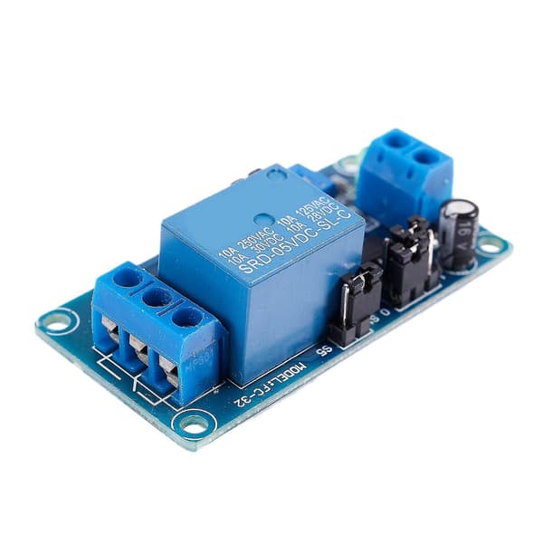Enkelkanals tidsfördröjningsrelämodul kontrollkort Dc5v -32