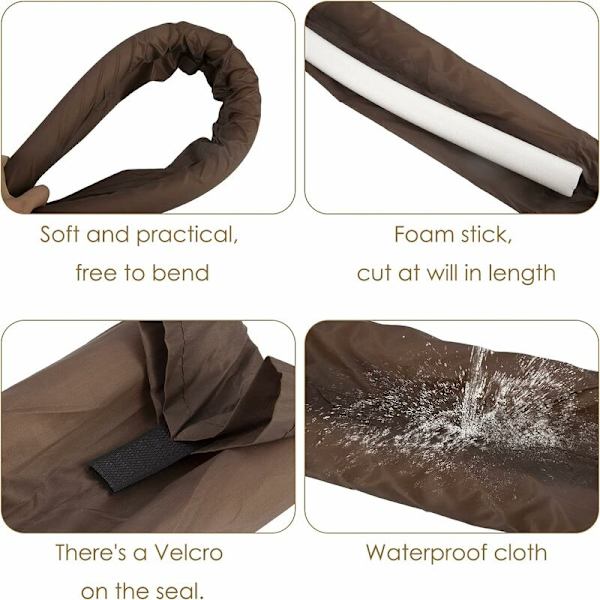 85cm Dörrbottenförsegling Universal Vindtät Dammtät Dörrtröskelbottenförsegling (Brun)