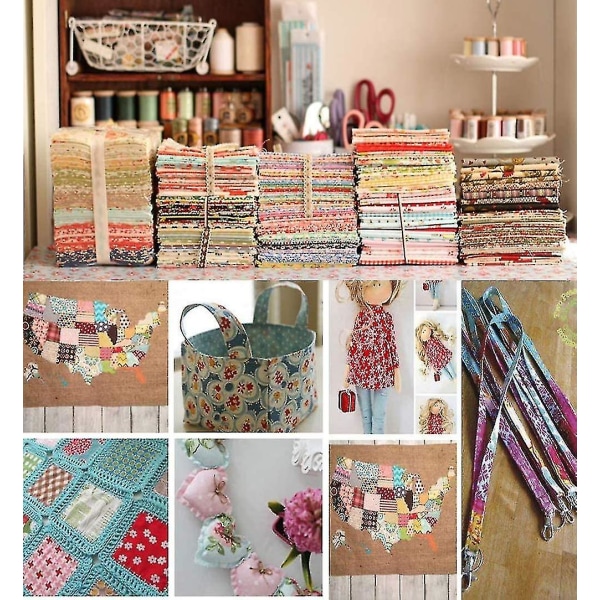 50 st bomullstyg tygpaket lapptäcksvävnader 100% bomullstyg diy handgjord sömnad quiltingtyg bomullstyg diverse mönster 25cm x 25c
