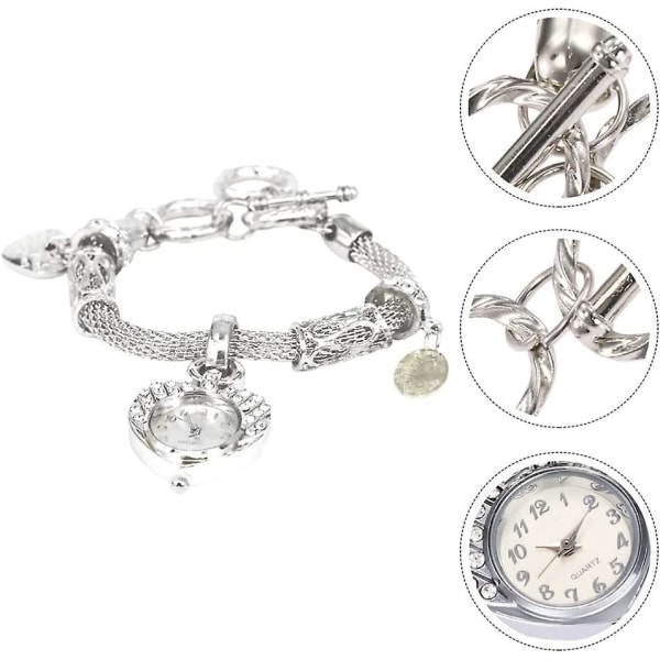 1st Watch Elegant armband Kristallarmband Watch Dekoration Smycken Armband (silver)