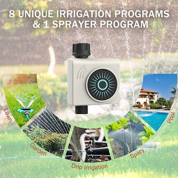 Bluetooth WIFI Vattentimer, Trädgård Smart Sprinkler Timer