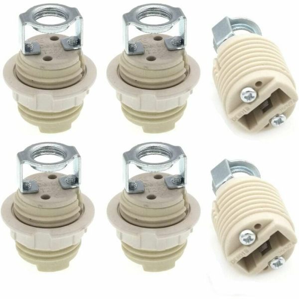 6-pack G9 lamphållare med fäste, G9 halogenuttag med keramiskt gäng
