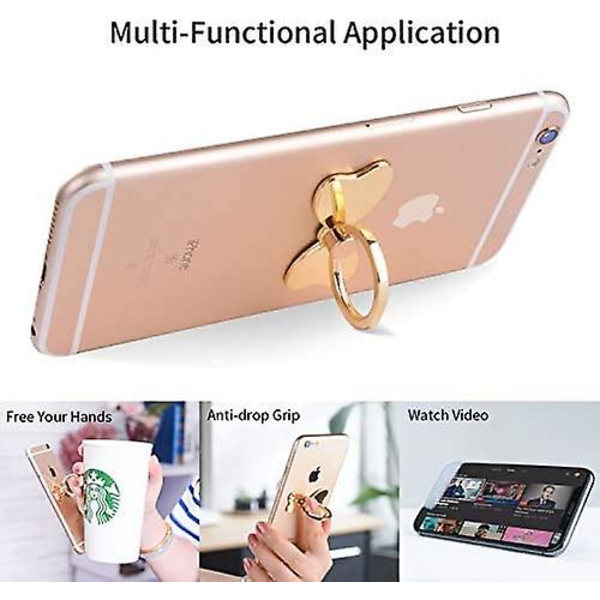 Telefonringhållare och Handgrepp 360 Justerbar Finger Metallstativ Bilfäste Universal för Iphone Mobila Smartphones Tablets Xr Xs Max 8 7 6 6s 5s Plus