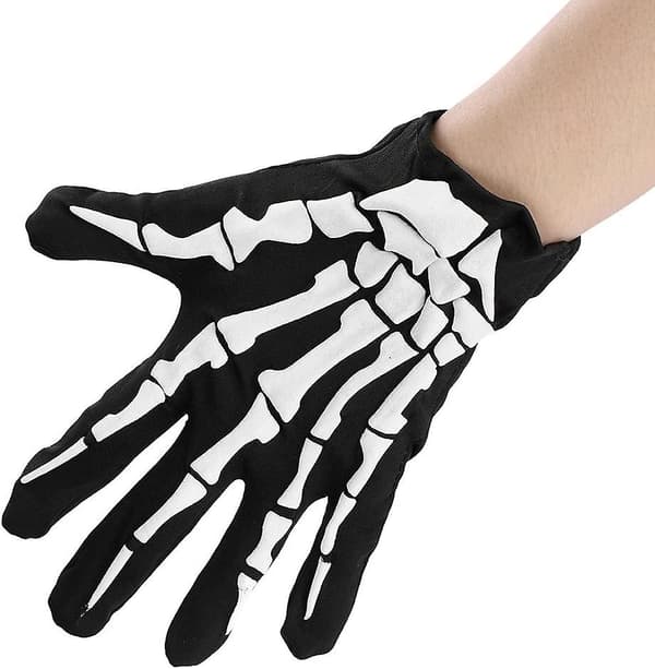 Skelett handskar, 3d skalle ben handskar spöke handskar full finger handskar present