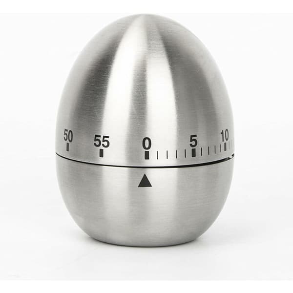Mekanisk timer i rostfritt stål - Med stoppur - Handtvättbar
