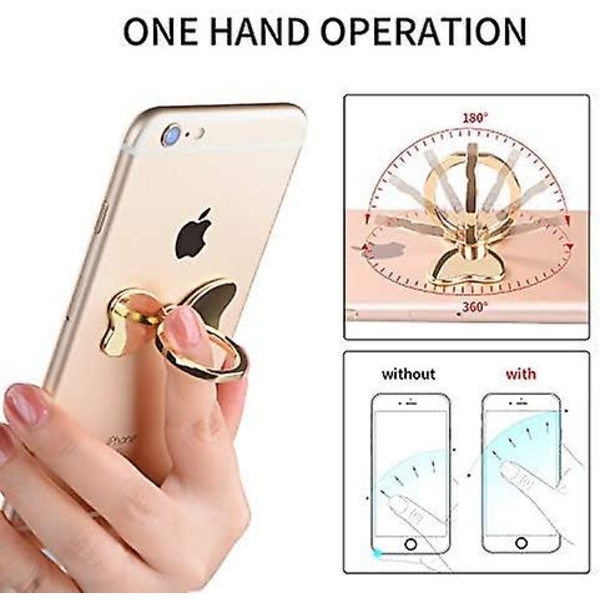 Telefonringhållare och Handgrepp 360 Justerbar Finger Metallstativ Bilfäste Universal för Iphone Mobila Smartphones Tablets Xr Xs Max 8 7 6 6s 5s Plus