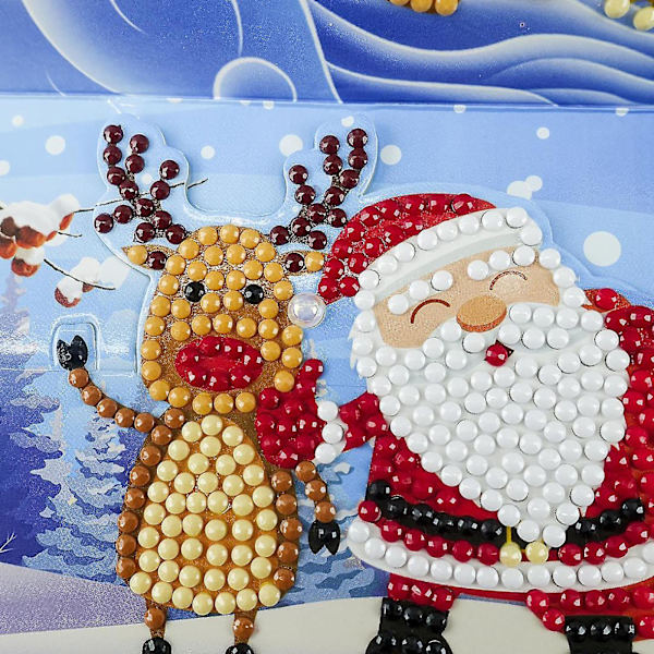5D Diamantmålning Nyckelring Jul Full Borr Diamant Juldekoration