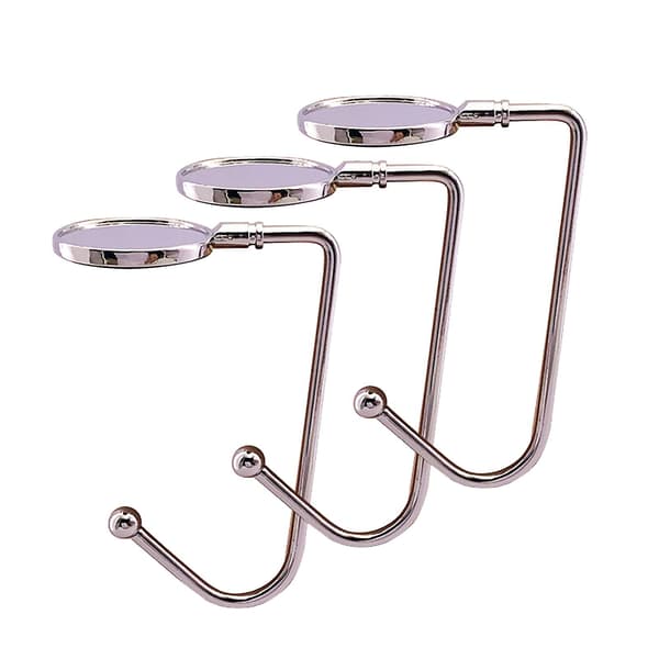 6-pack roterbara hållare, mantel krokar, hängklämmor, grepp, silver
