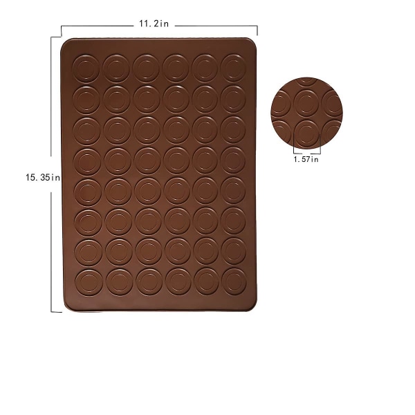 Silikonbakningsmattor, Non-stick Macaron Bakningsmattor, Bpa Free Macaron Bakplåt, Macaron - Pack Om 2